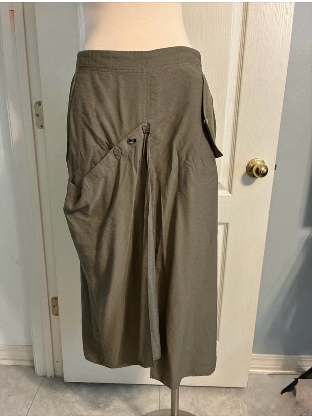 Tibi Olive Wrap Skirt Size 6